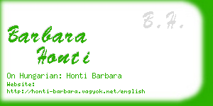 barbara honti business card